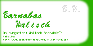 barnabas walisch business card